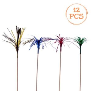 Scobitori Decorative Mari Culori Metalizate 15cm - 12buc