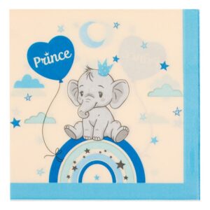 Servetele de Masa cu 2 Straturi Elefant Curcubeu Prince 33x33cm - 12buc