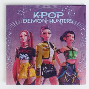 Servetele de Masa cu 2 Straturi Lila Model K-POP Demon Hunters 33x33cm - 16buc