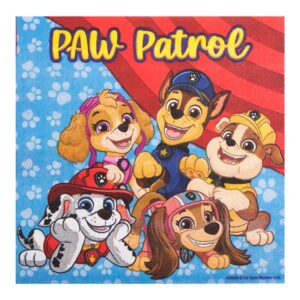 Servetele de Masa de Petrecere cu 2 Straturi Rosii Bleu & Model Paw Patrol 33x33cm - 12buc