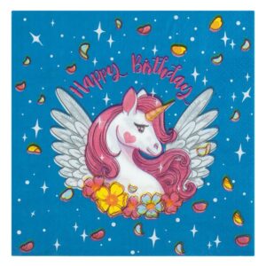Servetele de Masa de Petrecere cu 2 Straturi Unicorn 33x33cm - 20buc