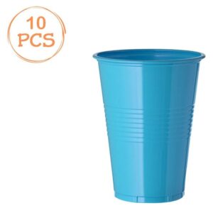 Set 10 Pahare din Plastic Turcoaz 480ml