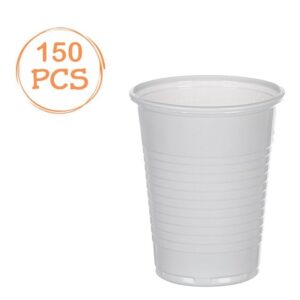 Set 150 de Pahare Albe din Plastic 200ml