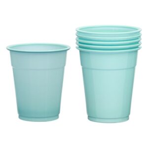 Set 20 de Pahare din Plastic Verde Menta 300ml