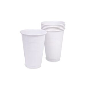 Set 40 de Pahare din Plastic Alb 270ml