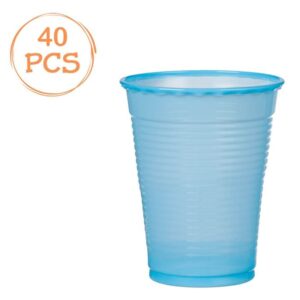 Set 40 de Pahare din Plastic Bleu 200ml