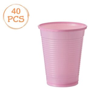 Set 40 de Pahare din Plastic Roz 200ml