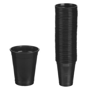 Set 40 de Pahare Negre din Plastic 200ml
