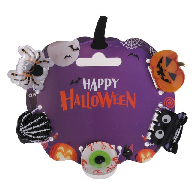 Set Clame Par cu 5 Modele de Halloween 2,5cm - 5buc