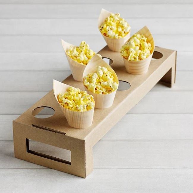 Set Conuri din Lemn pentru Aperitive 18cm - 6buc