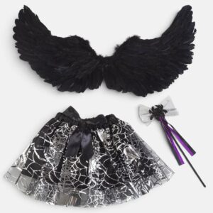 Set de Carnaval Halloween cu Fusta Tutu, Aripi si Bagheta - 3buc