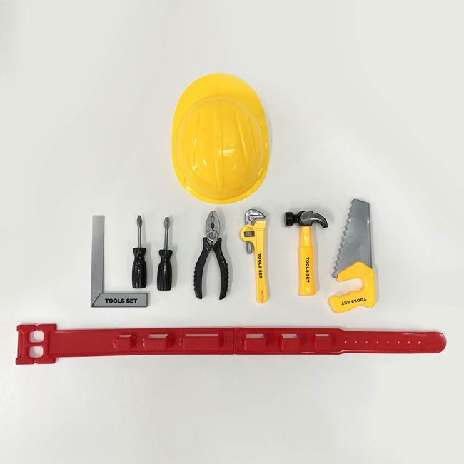 Set de Joaca Curea cu Scule & Casca - 9 piese