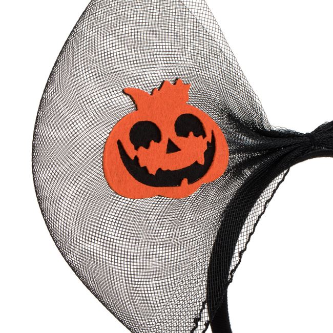Set Deghizare de Halloween cu Fusta Tutu Tesatura Panza Holografica & Coronita Neagra - 2buc