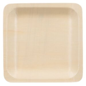 Set Farfurii din Lemn 18x18cm - 6buc