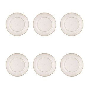 Set Farfurii Reutilizabile din Plastic Transparent cu Glitter Auriu 18cm - 6buc