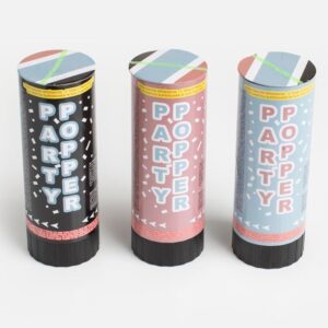 Set Tun Party Popper cu Confetti Colorat 11cm - 3buc