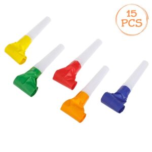 Suflatori de Petrecere din Hartie Colorata - 15buc