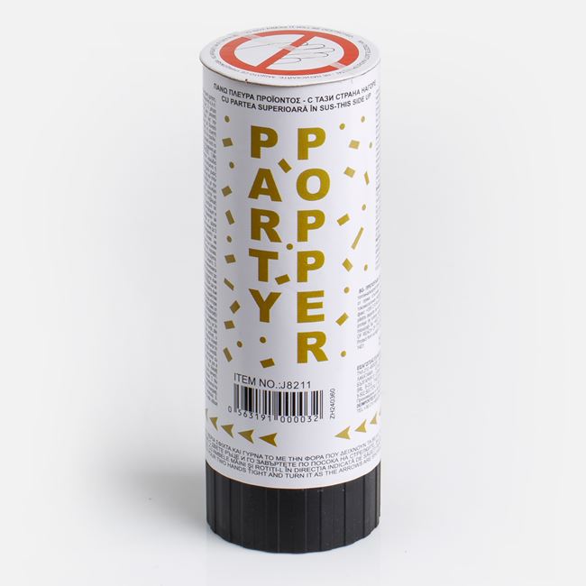 Tun Party Popper cu Confetti Colorat 11cm